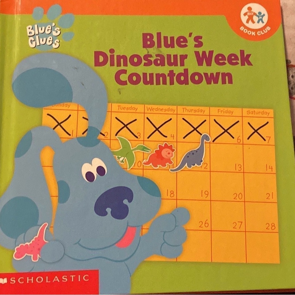 Blue’s Clues: Blue’s Dinosaur Week Countdown Children’s Book (Hardcover Edition)